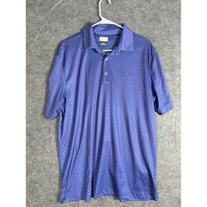 Greg Norman Play Dry Golf Polo Shirt Mens Large‎ Purple Pattern Short Sleeve